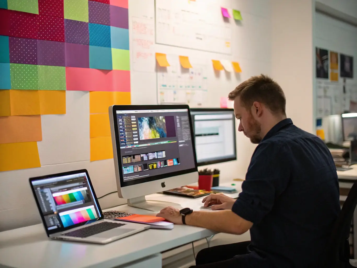 A short video demonstrating the AI-powered design customization process within SpringBot. The video should show how users can easily adjust colors, fonts, and layouts to match their brand.